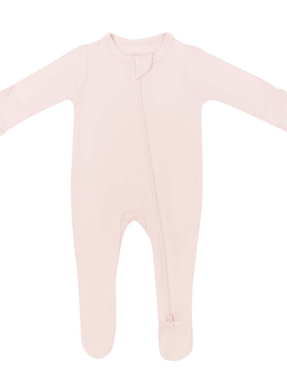Kyte BABY Soft Light Pink Footed One-Piece Zipper Romper